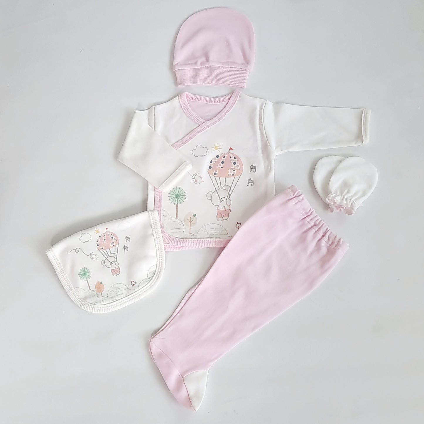 Baby Girls Bear & Balloon Gift Box