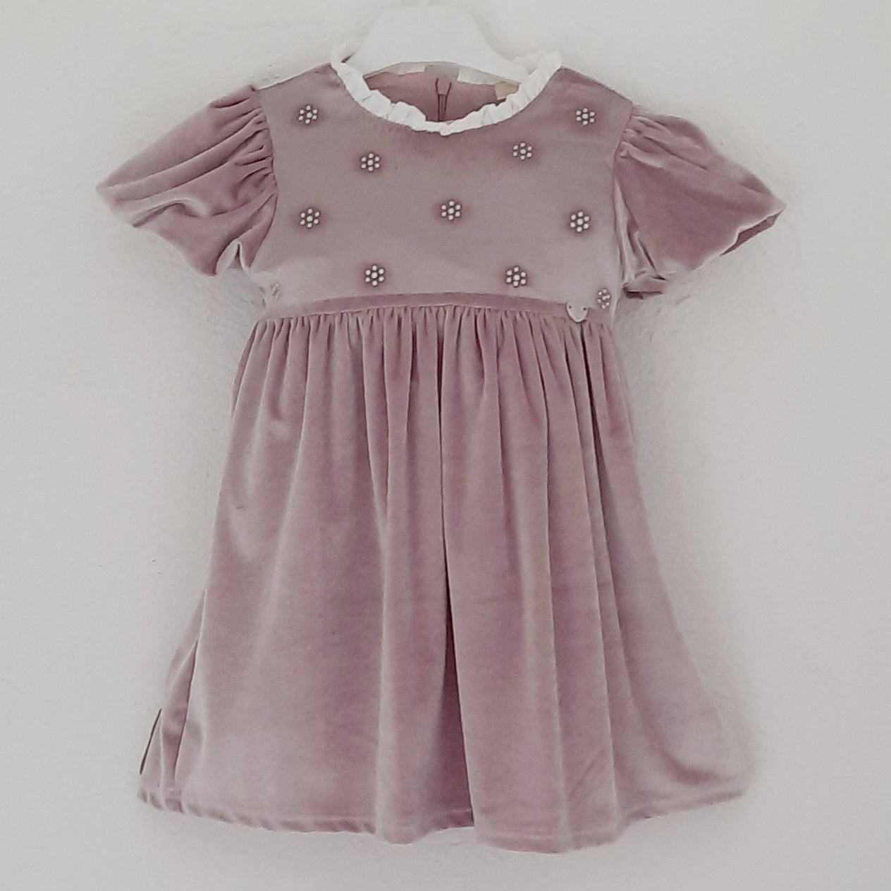 Silvia Dusky Pink Velvet Dress & Fur Bolero
