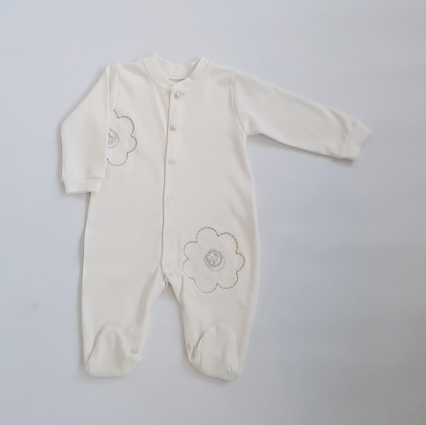 Beckie Baby Girls Ivory Babygro