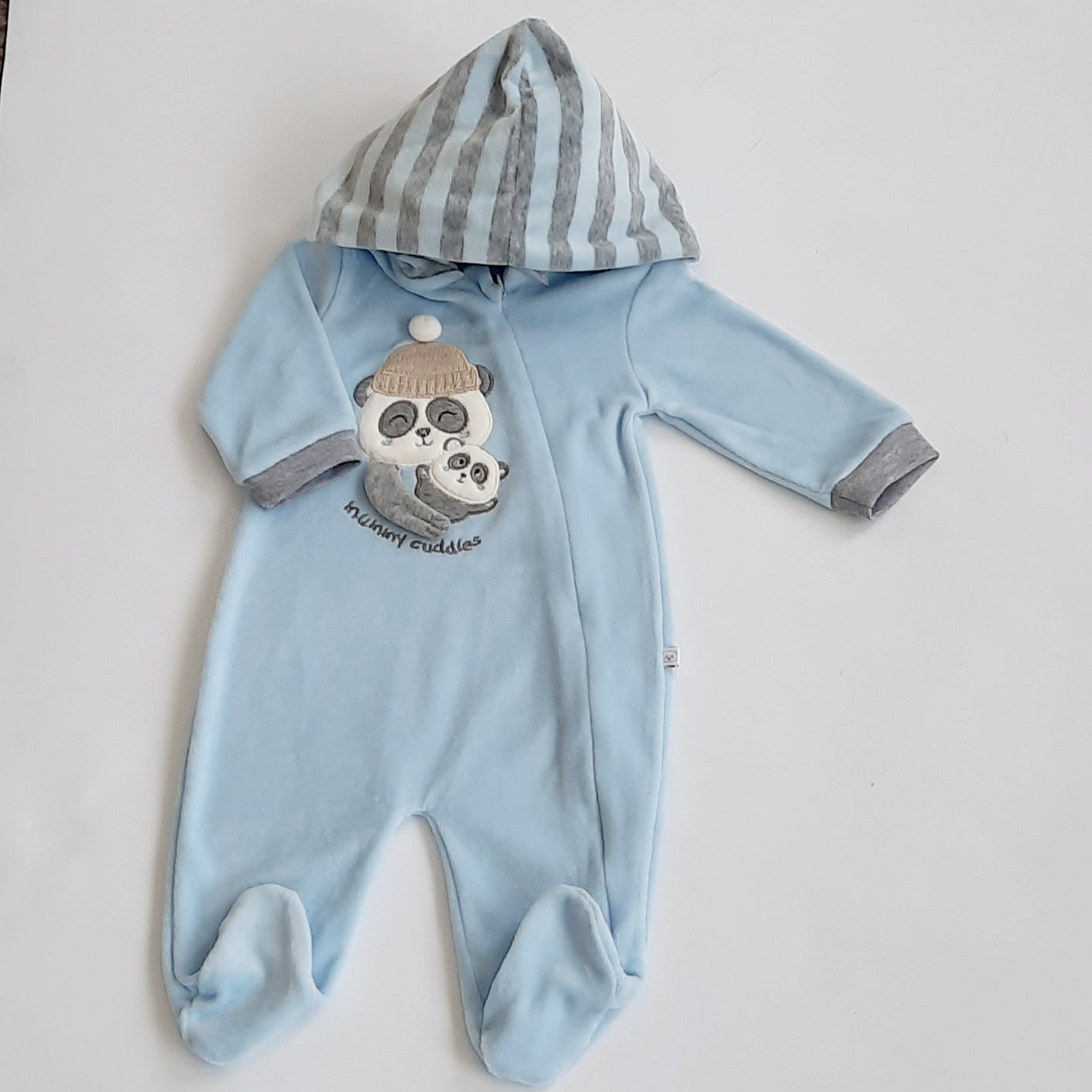 Baby Bear Velour Babygro