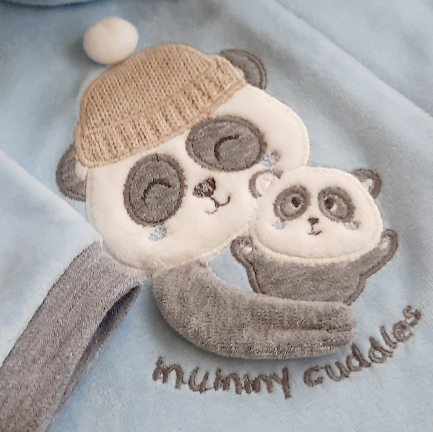 Baby Bear Velour Babygro