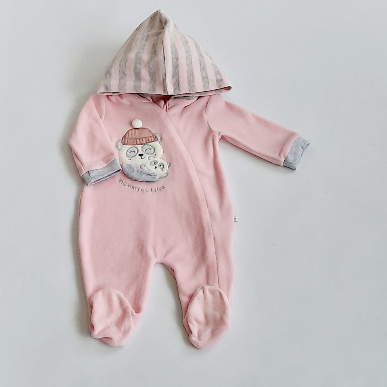 Baby Bear Velour Babygro