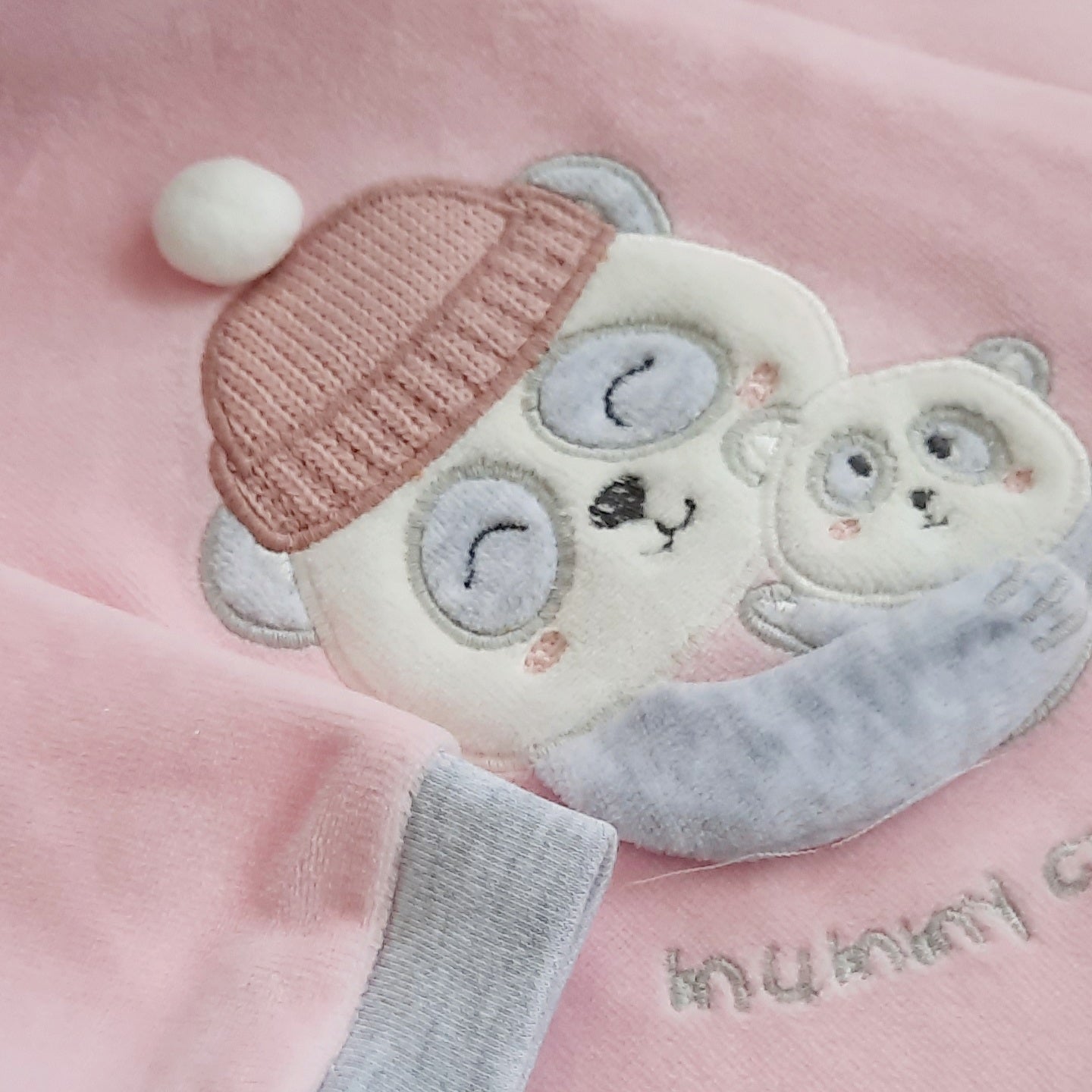 Baby Bear Velour Babygro