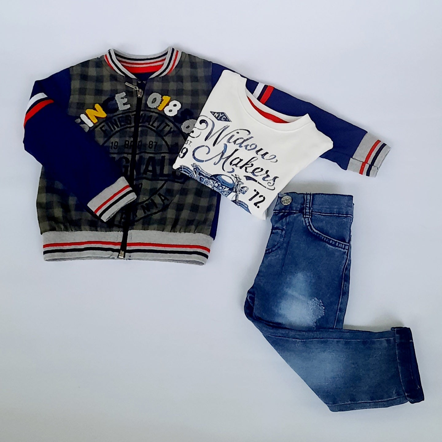 Dalton Boys Baseball Jacket Tee Jeans