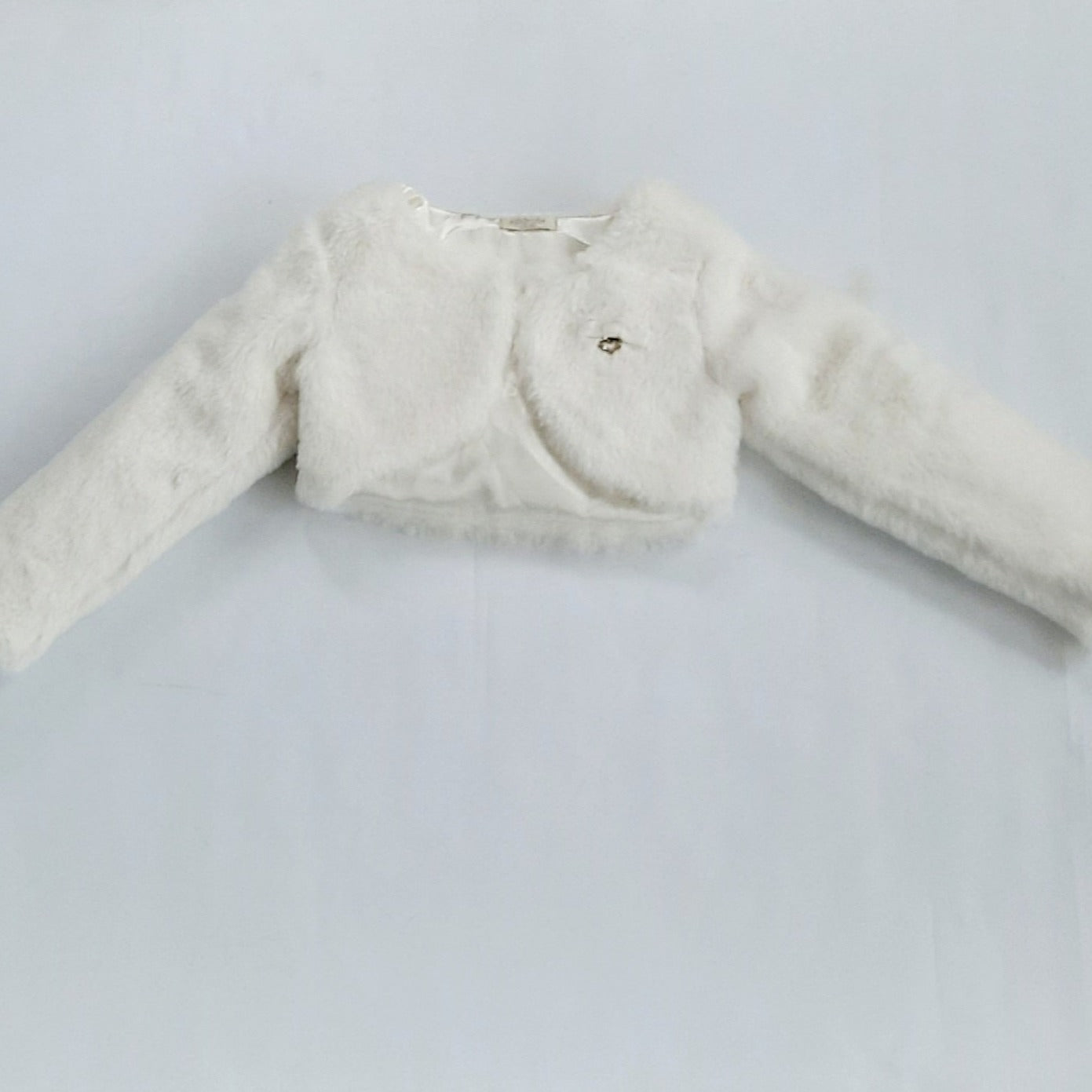 Girls White Fur Bolero