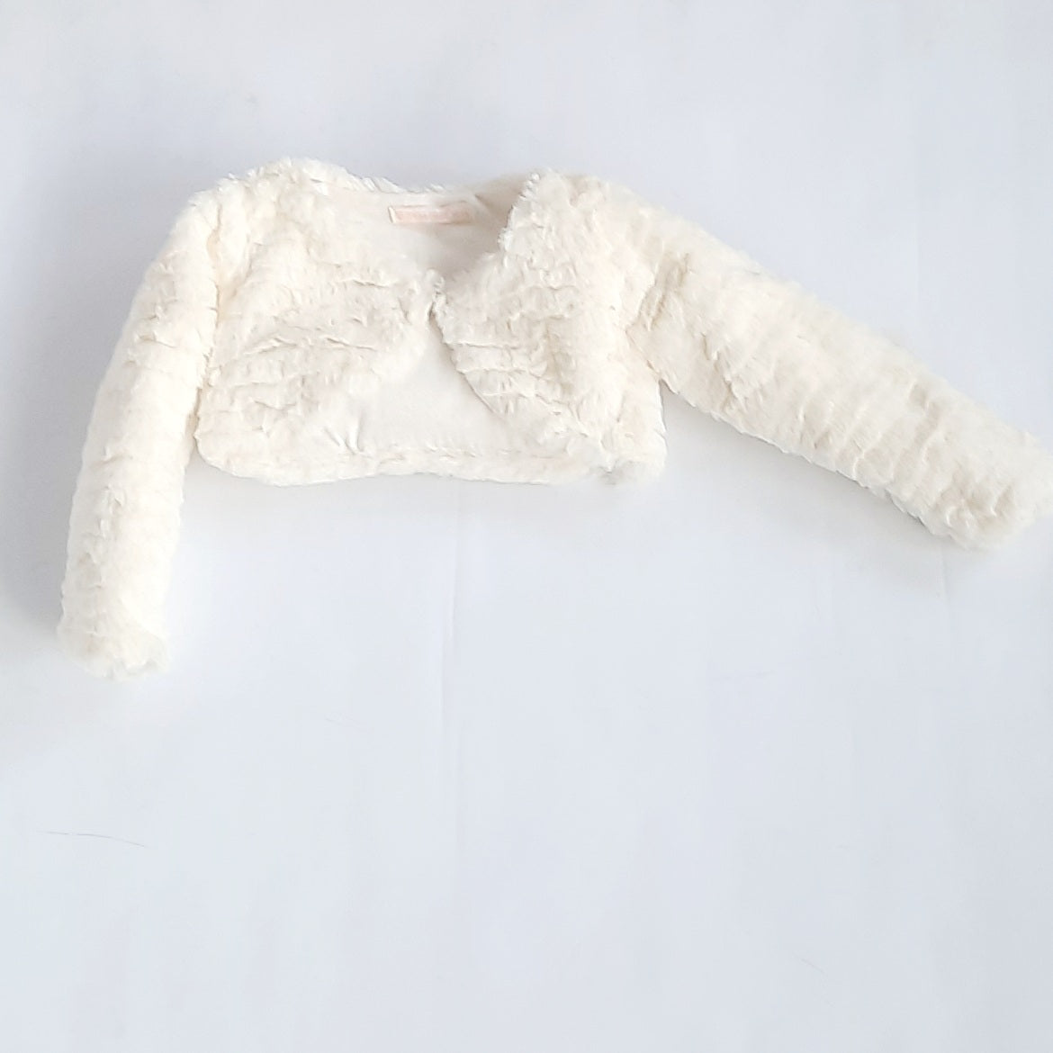 Beyaz Girls Ivory Fur Bolero