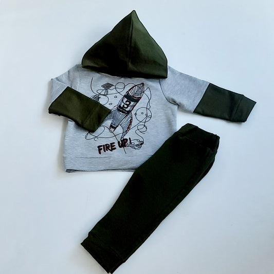 Aidan Boys Khaki Rocket Tracksuit