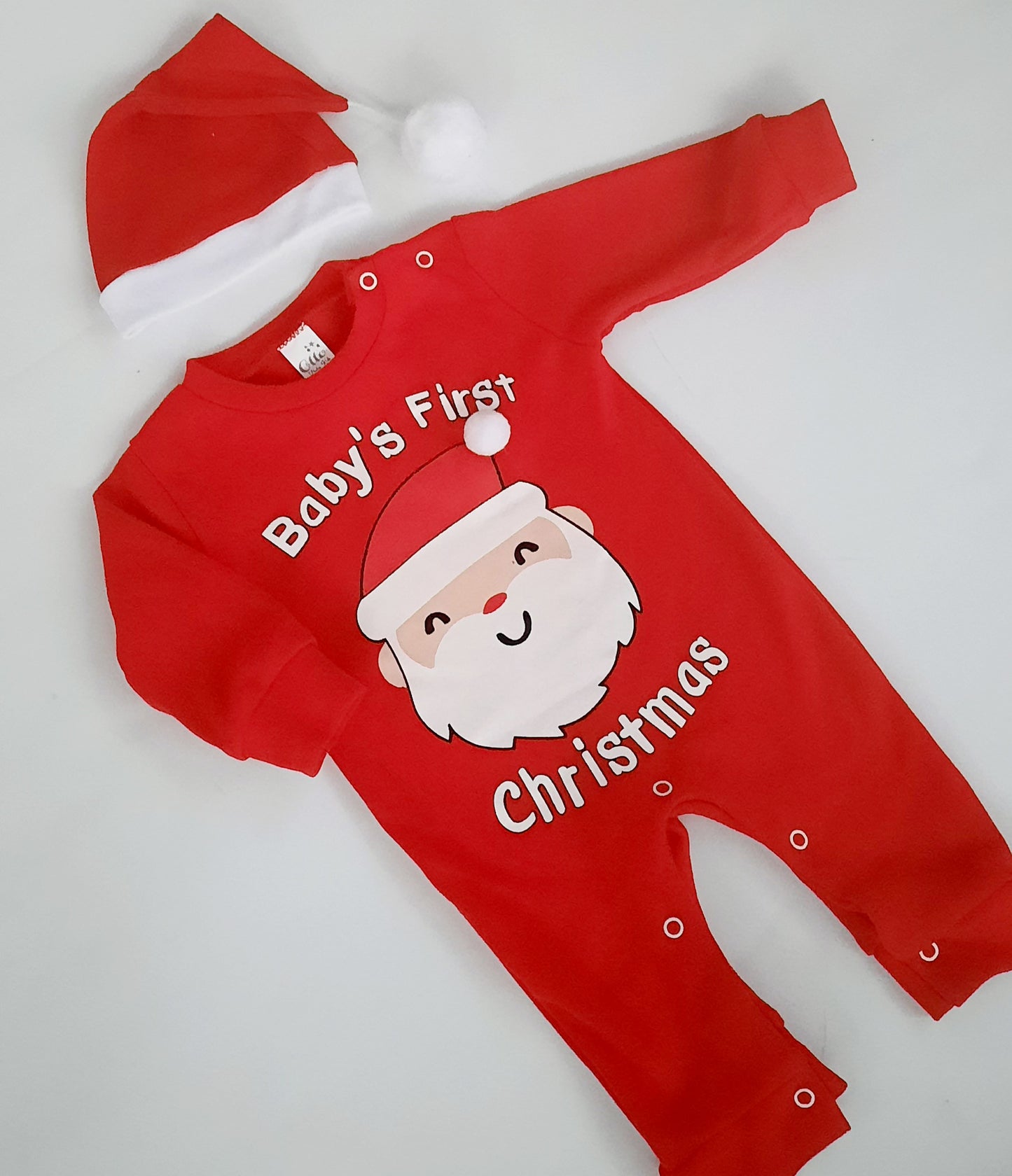 Babys 1st Christmas Babygro & Hat