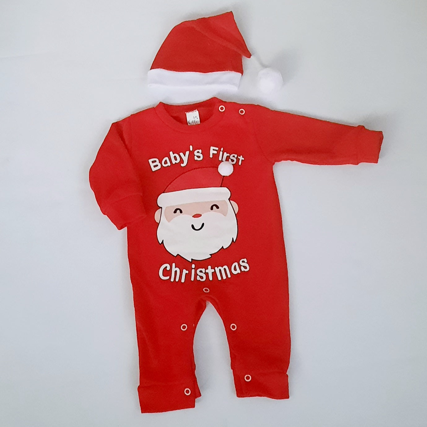 Babys 1st Christmas Babygro & Hat