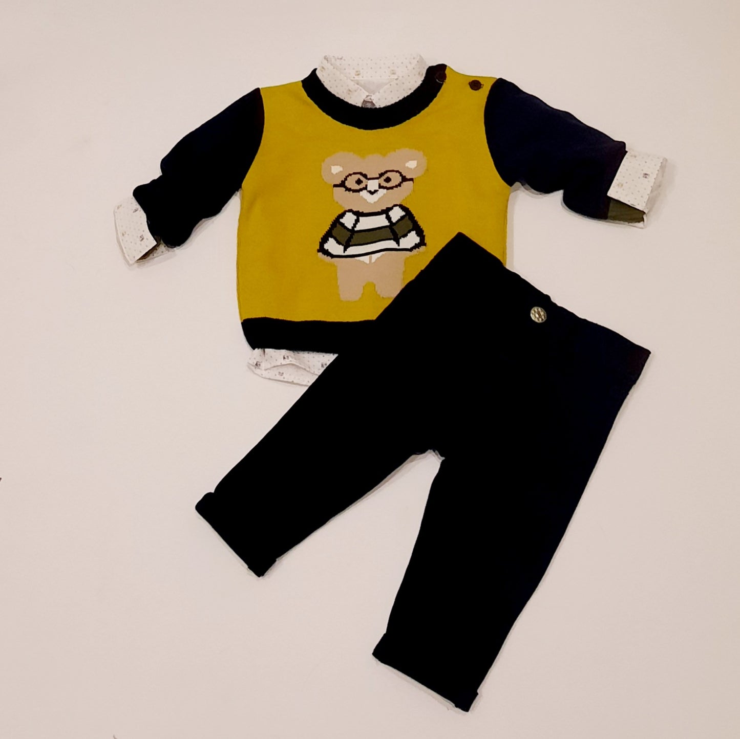 Percy Baby Boys Jumper Shirt Chinos