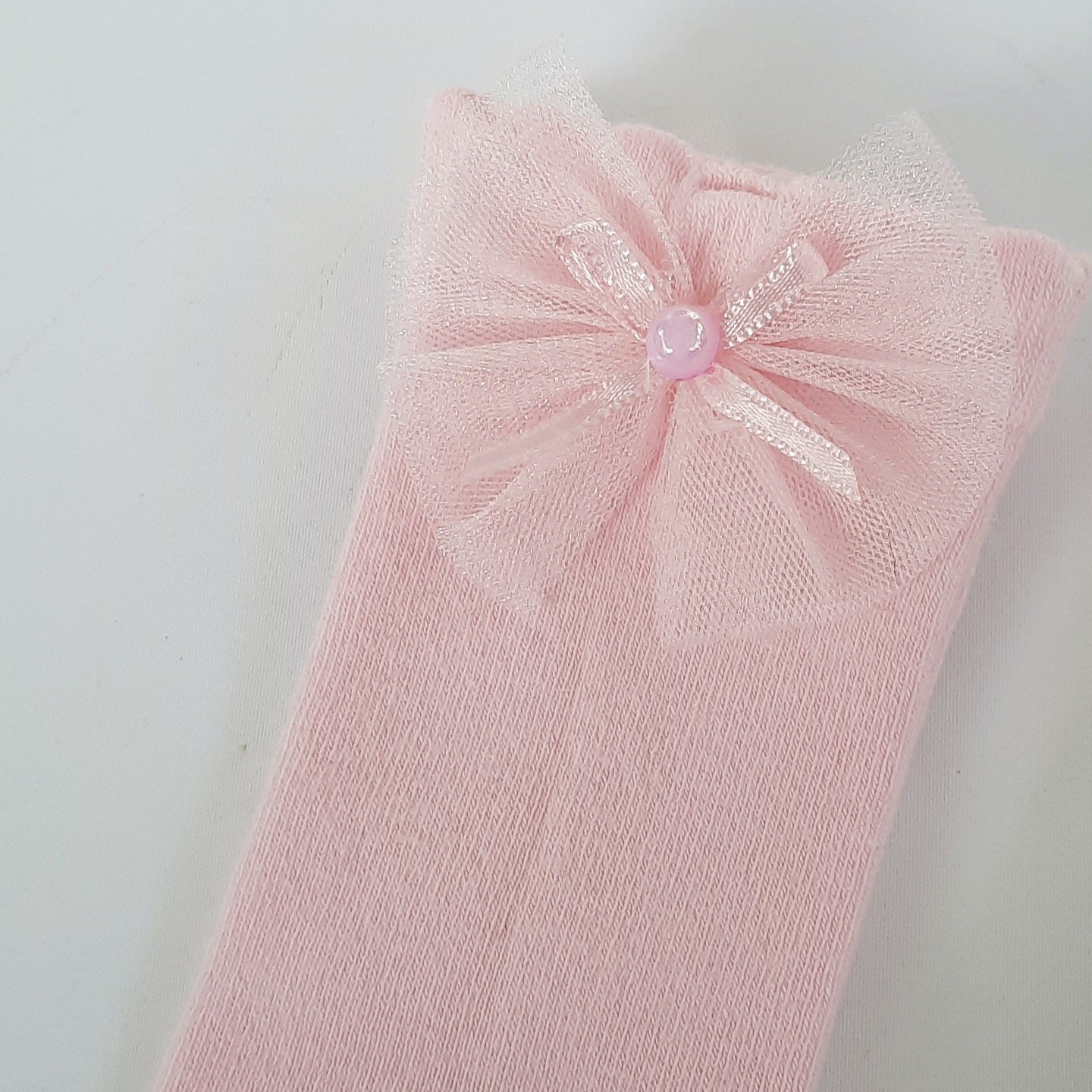 Girls Cotton Long Socks with Bow