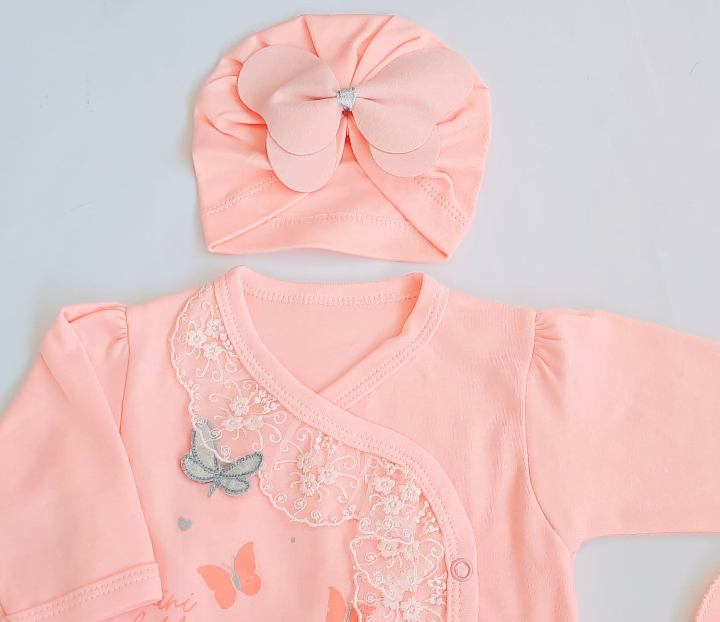 Kelly Baby Girls Peach Butterfly Set