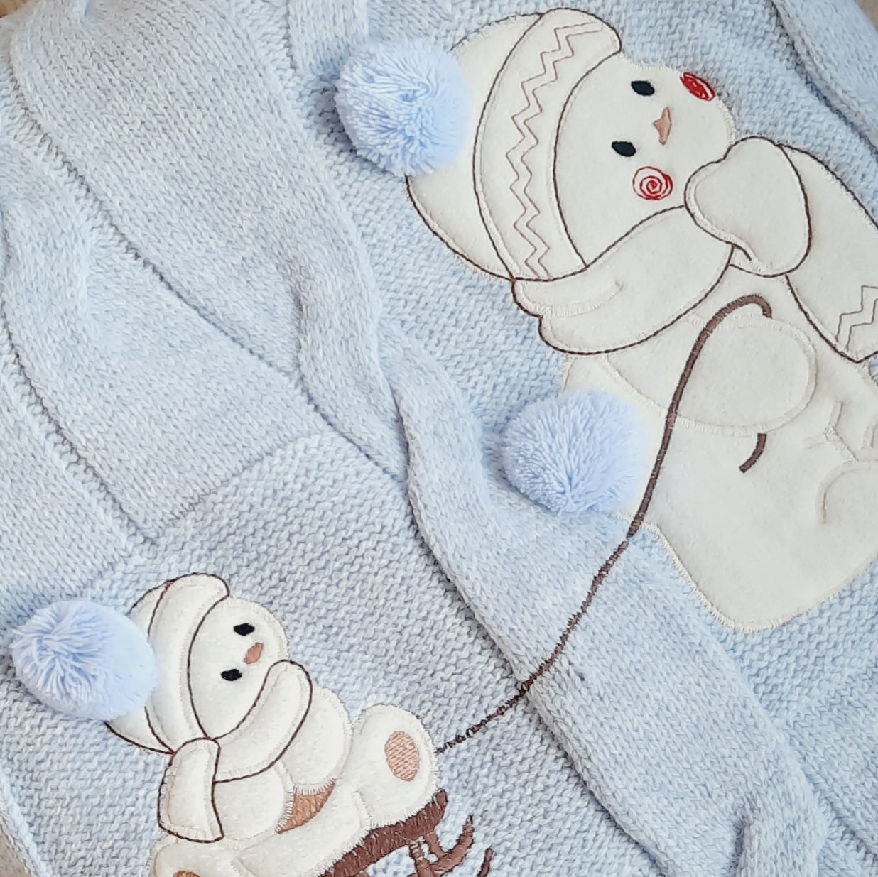 Luxury Baby Boys Blue Blanket & Beanie Gift Box