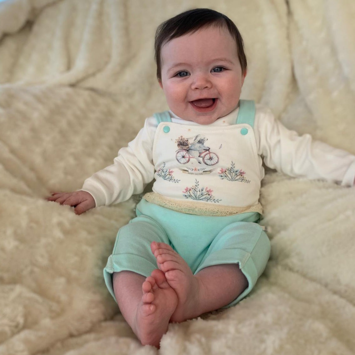 Sandy Baby Girl's Dungarees & Tee