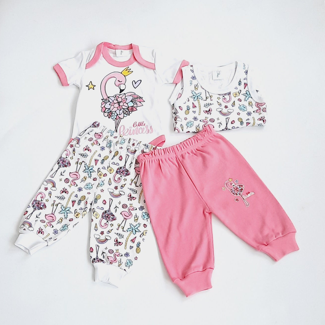Baby Girls Flamingo Body & Leggings 2 Pack