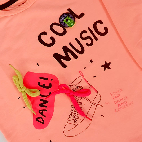 Older Girl's Pink Cool Music Sweatshirt