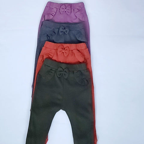 Girls Ribbed Warm Cotton Leggings