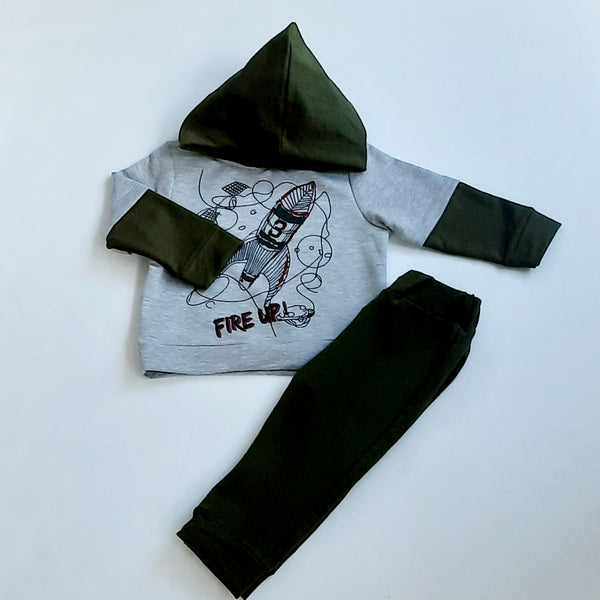Aidan Boys Khaki Rocket Tracksuit