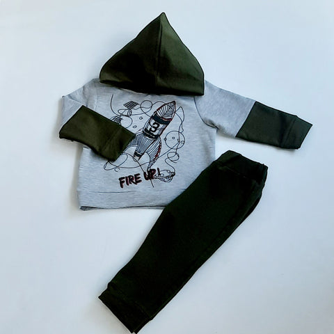 Aidan Boys Khaki Rocket Tracksuit