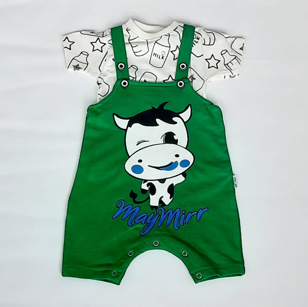 Anton Baby Boys Moo Tee & Dungarees