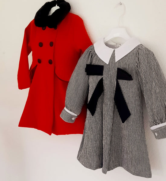 Darcy Girls Black Check Dress